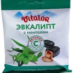 Карамель с витамином C со вкусом эвкалипта с ментолом